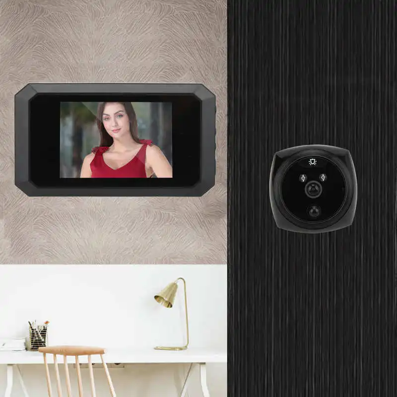 Камера-шпионка звънец цифров преглед на Откриване на движение PIR за домашна сигурност