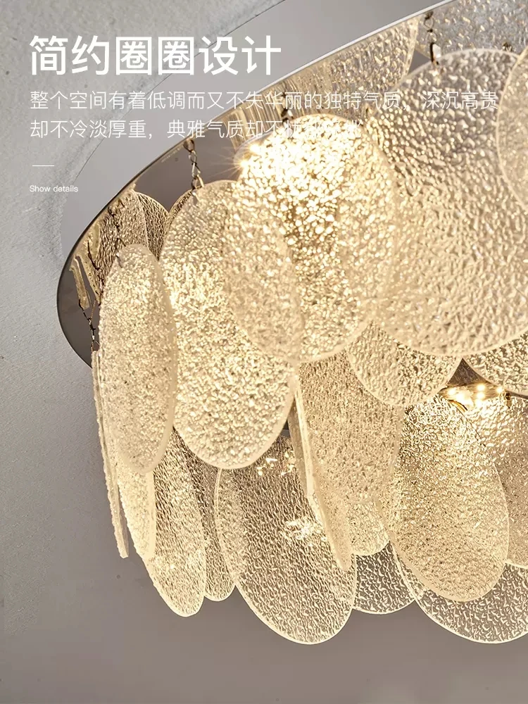 Кристална лампа за дневна, лесен постмодернистский луксозен лампа за хранене, творчески тавана лампа за главната спалня в скандинавски стил