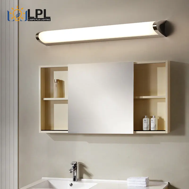 Led огледален лампа 9 W 40 cm, осветителни тела за тоалетна масичка, водоустойчив модерен козметичен акрил, с монтиран на стената лампа, огледало, осветителни тела за гримиране в банята