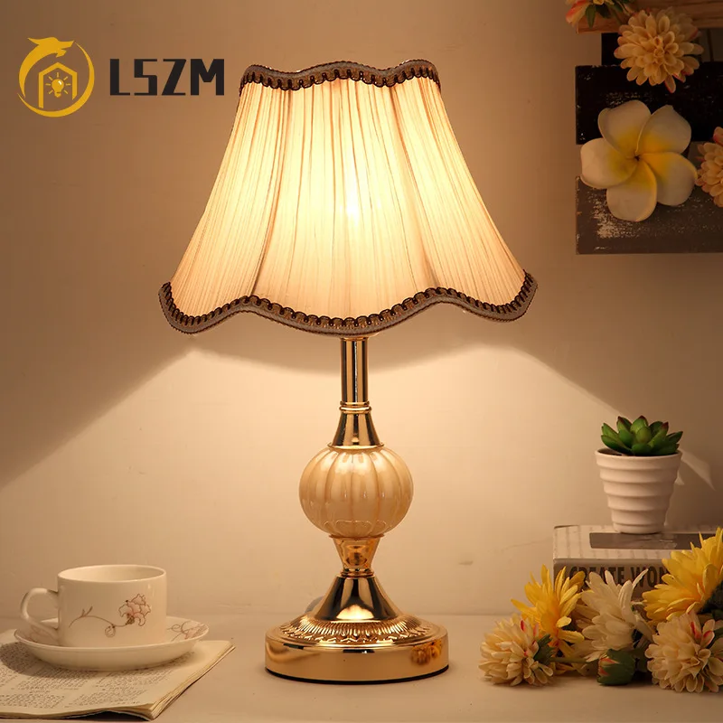 Стъклена настолна лампа, скандинавските декоративни настолни лампи за спалня, нощни нощни лампи, Настолни Лампи, Аксесоари, тъканно настолна лампа E27