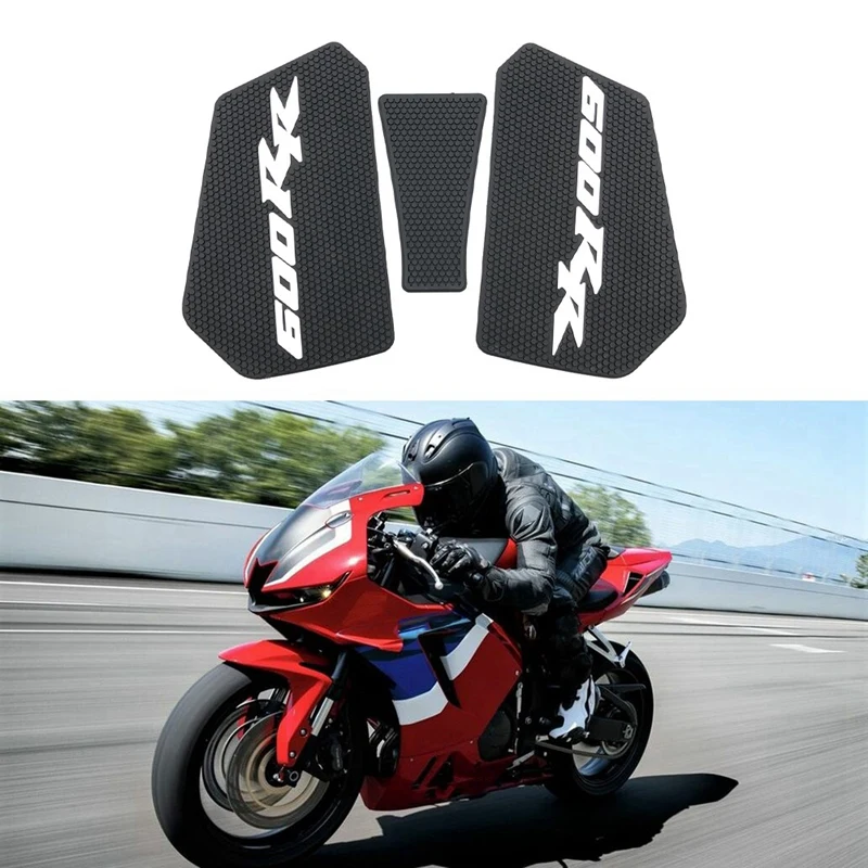 За HONDA CBR600RR 2020-2023 Тампон за резервоара на мотоциклета Странична кутия Защитни етикети на коляното, етикети, гума аксесоар