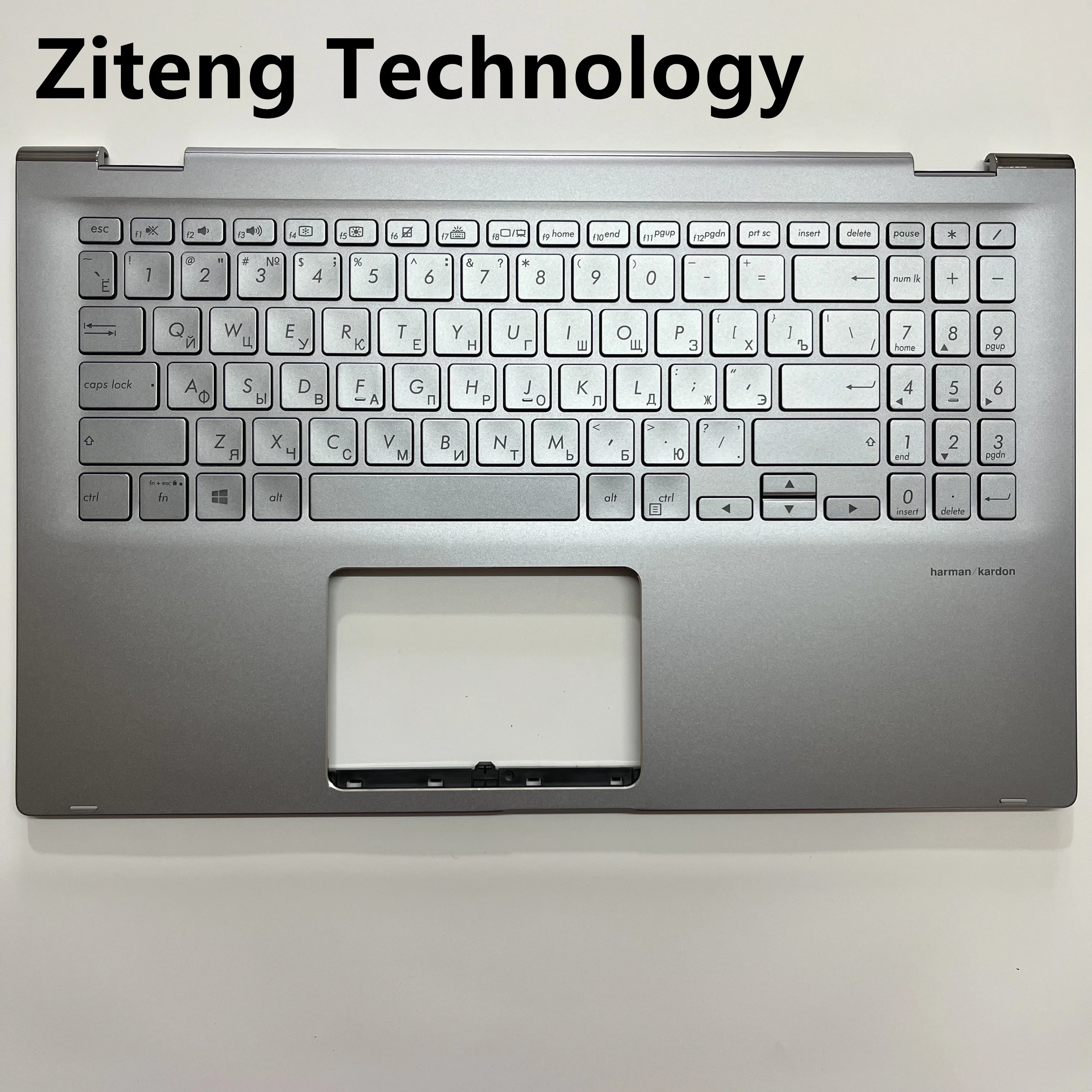Новата Руска Клавиатура за лаптоп Asus ZenBook UX562 UX562F UX562FA UX562FDX Silver серия BG