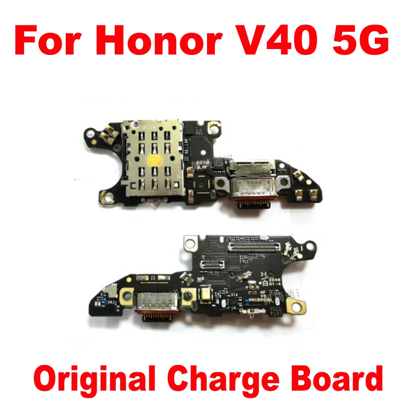 Оригиналната поставка за Huawei Honor V40 view40 5G Микрофон включете USB порт за бързо зареждане Такса за зареждане на Тава за sim-карти гъвкав кабел