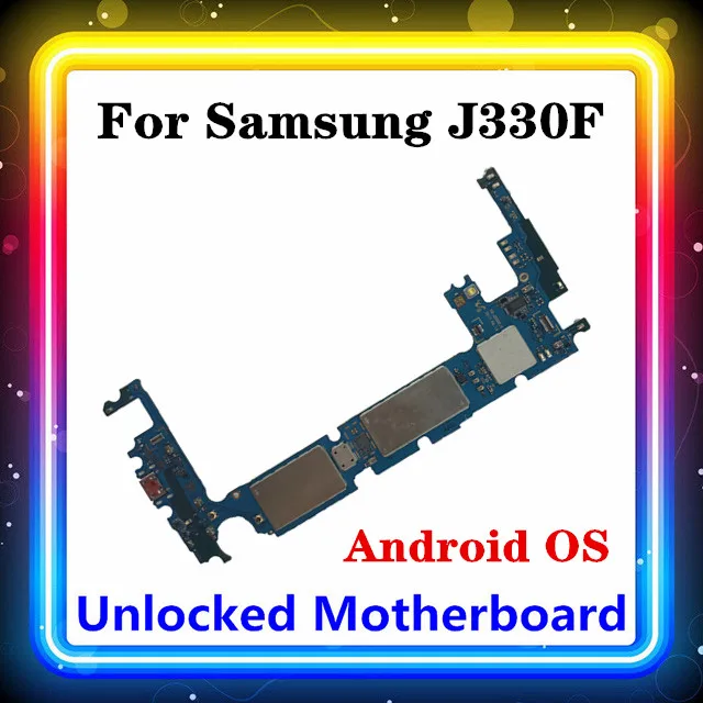 За Samsung Galaxy J3 J330F дънна Платка С Пълен Набор от Чипове Добре тествана, Чиста Оригиналната Замененная дънната платка, Инсталирана OS Android