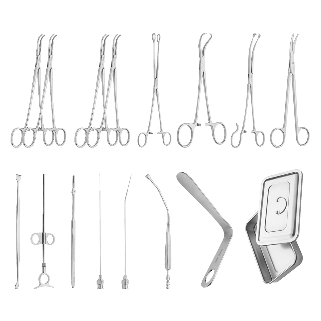 Клас I неактивен 22 бр. набор от медицински хирургически инструменти за сливиците