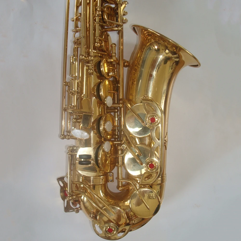 Висок клас професионален алт саксофон Eb със златен лак