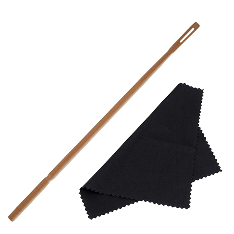 Почистване прът за флейта Почистване на пръчка с кърпа Комплект за почистване на флейта Аксесоари за дървени духови музикални инструменти