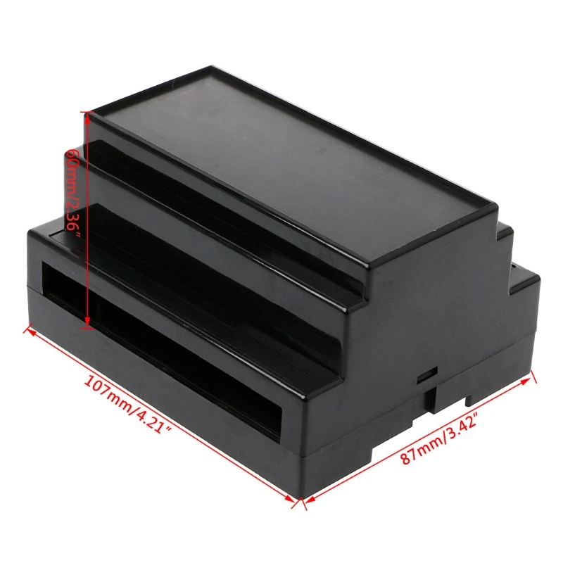 Електронно оборудване разпределителната кутия на Din-шина от черно/бяла пластмаса 107*87*59 мм