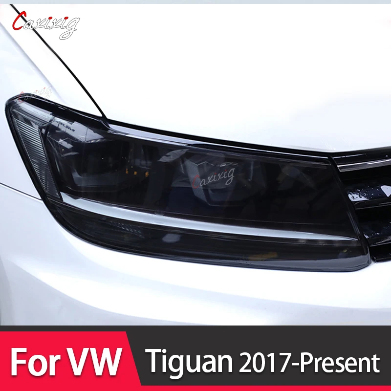 Защитно фолио за фарове, налобный фенер, прозрачна черна стикер от TPU за Volkswagen VW Tiguan 5N MK2, 2017 г.-до момента, аксесоари