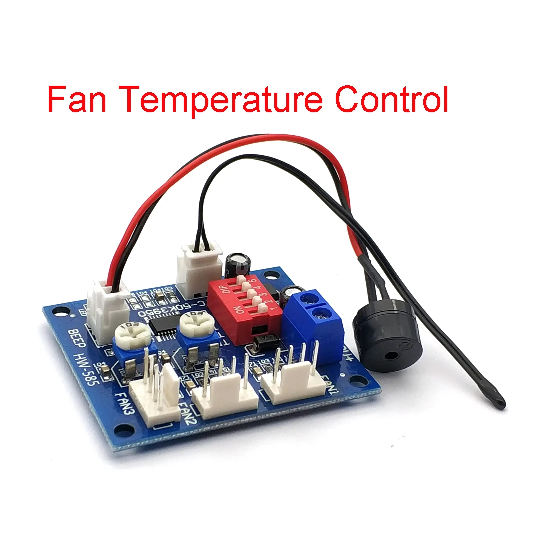DC 12V 5A PWM PC CPU fan Контрол на температурата регулатор на скоростта Такса регулатор на скоростта сензор за температура Buzzle