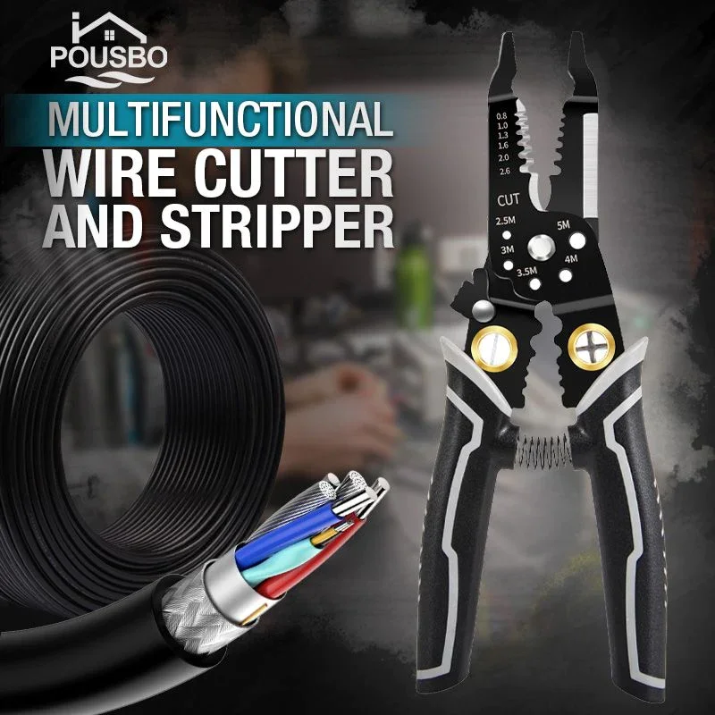 Устройство за източване на кабели, стригане на медна тел, Кабелен нож, Клещи за кримпване на кабели, скоби за разцепване на намотките, инструмент за Електрозахранване