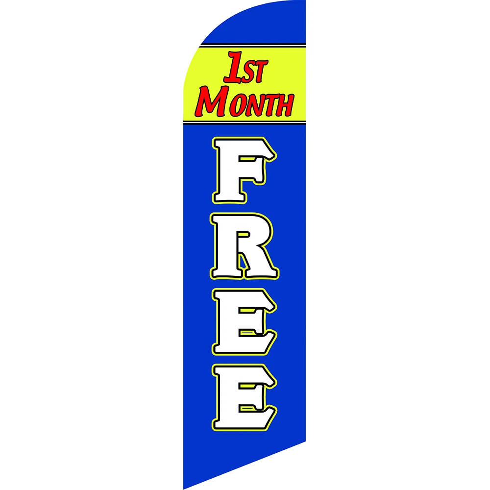 Индивидуален дизайн, вязаный плажен флаг от полиестер с пера, 1 месец безплатен рекламен банер Swooper без фундаменти и основи